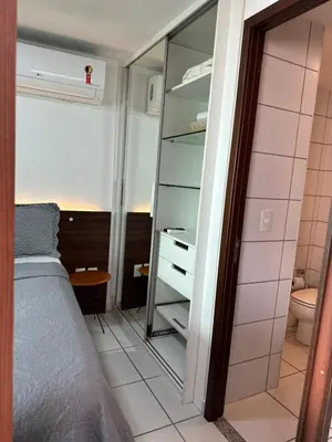 Uma casa de banho em Apartamento Beira Mar 14º andar com 2 Quartos