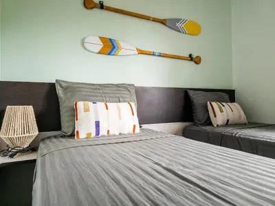 Uma cama ou camas num quarto em Cumbuco Dream Village 602V by Aloha Vibes ADM