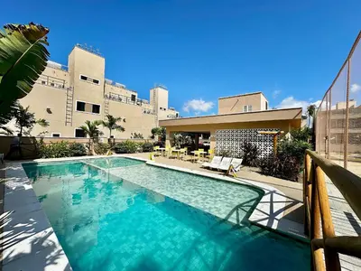 A piscina em ou perto de Moderno condomínio a beira mar em Flecheiras!