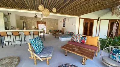 Uma área de estar em Casa Pura Vida - Icaraizinho