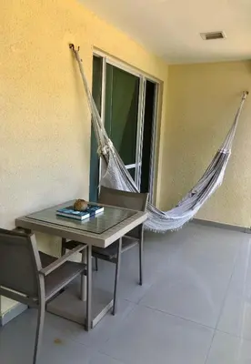 A planta de Apartamento Na Praia - VG FUn residence