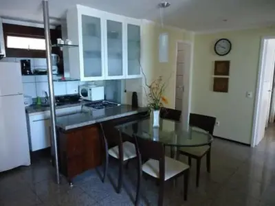 A cozinha ou kitchenette de Apartamento vista mar