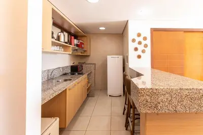 A cozinha ou kitchenette de [KaririBeach319] Incrível Flat 2qts à beira-mar