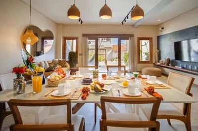 Refeições na casa de férias ou nas proximidades