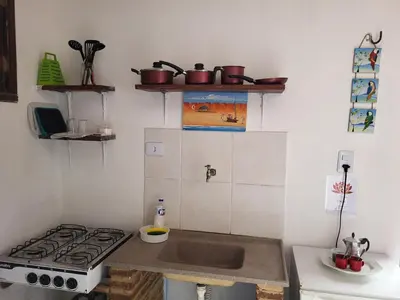 A cozinha ou kitchenette de Chalé Flor do Ser
