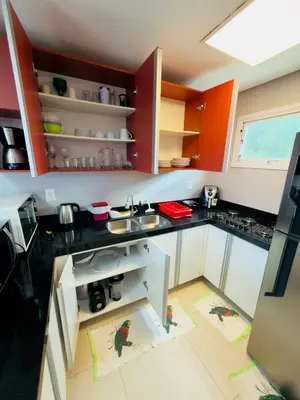 A cozinha ou kitchenette de Duplex Premium Vista Mar e piscina Canoa Quebrada 12 pessoas