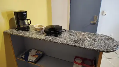 A cozinha ou kitchenette de Linda vista Beira mar apto Fortaleza