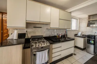 A cozinha ou kitchenette de Modern apartment with Ocean View - 500m from Beach