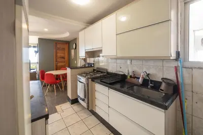 A cozinha ou kitchenette de Modern apartment with Ocean View - 500m from Beach