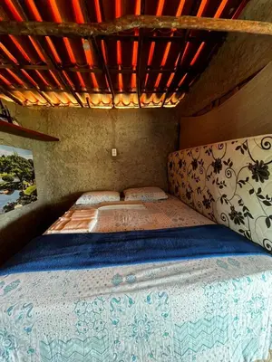 Uma cama ou camas num quarto em Cabana Dunas