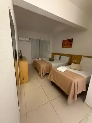 Uma cama ou camas num quarto em Milano Hotel Pousada Canoa Quebrada