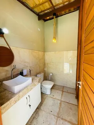 Uma casa de banho em Casa de Madeira 700 Serra Meruoca