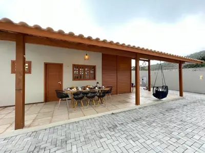 Um pátio ou outra área exterior em Casa de Madeira 700 Serra Meruoca
