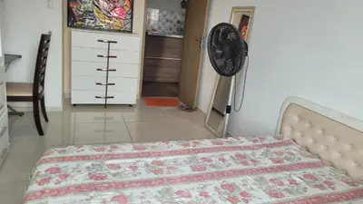 Uma cama ou camas num quarto em Encanto da Praia do Futuro 1