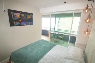Uma cama ou camas num quarto em Beach Class - Fortaleza Rentals