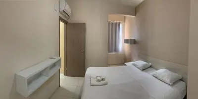 Uma cama ou camas num quarto em Apartment Cumbuco Residence