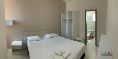 Uma cama ou camas num quarto em Apartment Cumbuco Residence