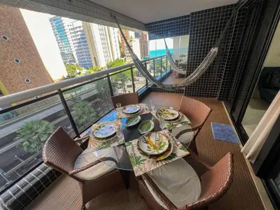 Uma varanda ou terraço em Beira Mar Fortaleza Landscape Deluxe