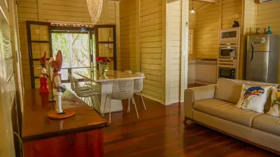A cozinha ou kitchenette de CASA MIRAGE lagoa