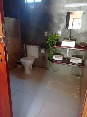 Uma casa de banho em Pousada Chale Creoulo