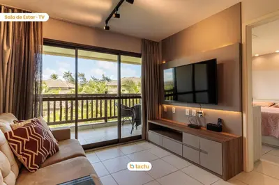 Uma varanda ou terraço em Bangalô frente jardim no VG Sun Cumbuco por Tactu