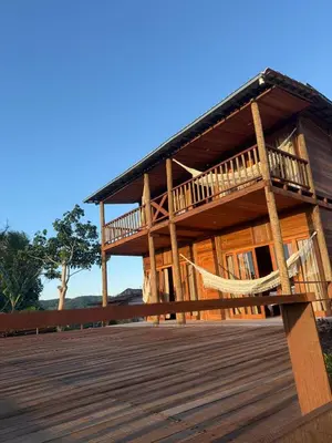 Uma varanda ou terraço em Chacara da Sorte