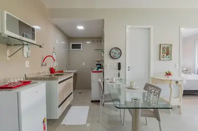 A cozinha ou kitchenette de VG Fun #408 - Aconchego ao Mar por Carpediem